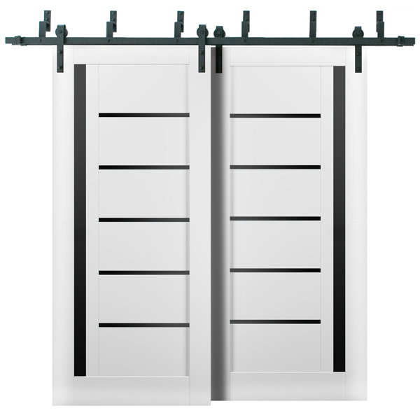 SARTODOORS Sliding Closet Barn Bypass Doors 36 X 80 Inches Quadro